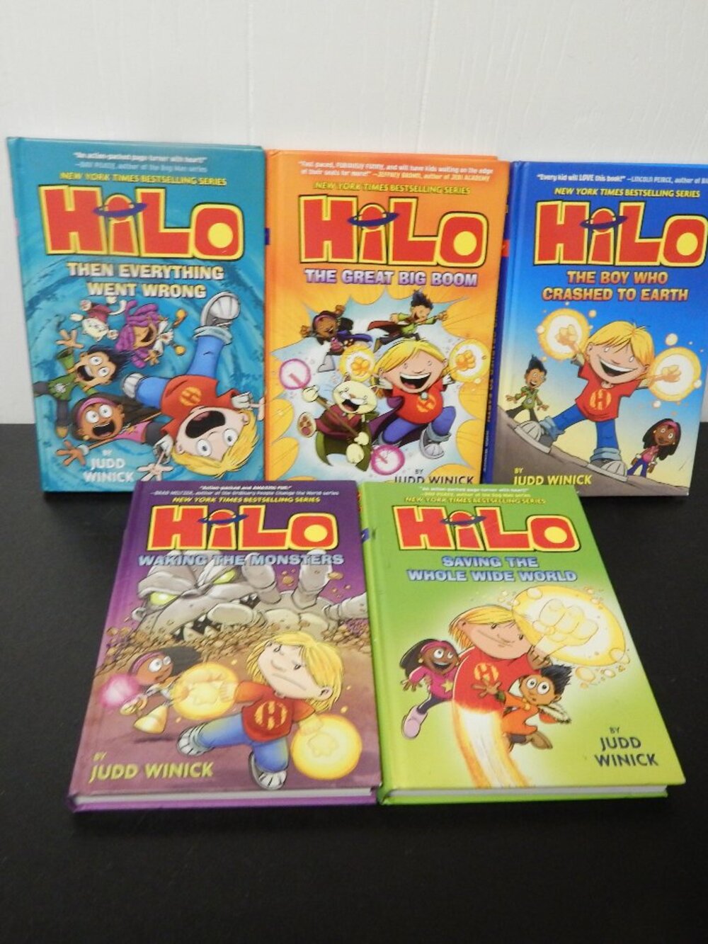 Hilo Book 1-6 SET LOT Judd Winick Graphic Novels Hard Cover